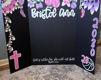 Custom Tri-Fold Photo Display Board for Birthday, Graduation, senior night  Party Decor