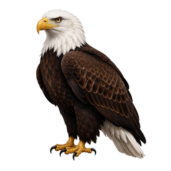 Majestic Bald Eagle PNG SVG for Patriotic Crafts Wildlife Decor and American Themed Projects