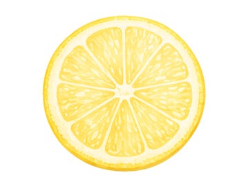 Watercolor Lemon Slice for Cricut and Sublimation Citrus Design with Transparent Background
