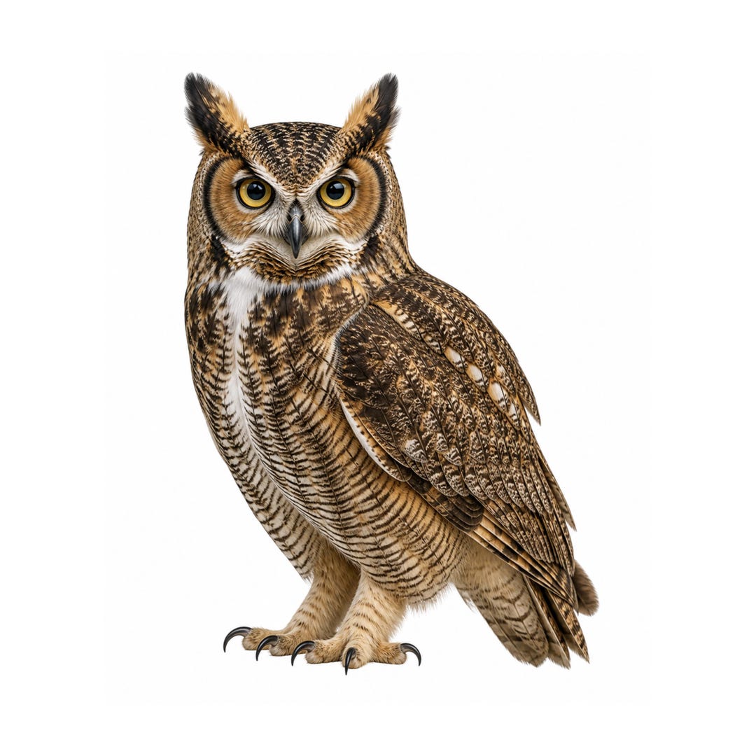 Owl Texture Detailed Owl Illustration With Natural Feather Texture for Crafts and ...