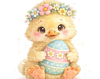 Easter Baby Duck PNG Clipart