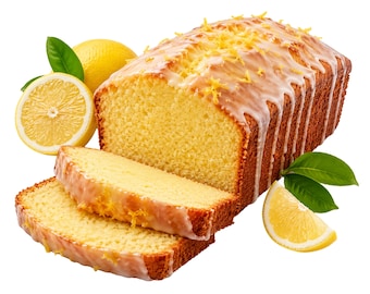 Lemon Pound Cake Clipart with Transparent PNG and SVG Digital Download for Sublimation Crafts