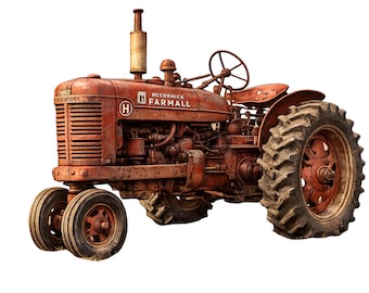 Antique Tractor PNG SVG for Farmhouse Crafts and Vintage Country Farm Decor