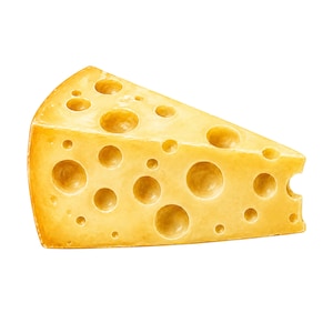 Akvarell illustration av schweizerostskiva (PNG, SVG) – Köksinredning, Hantverk, Sublimering Nedladdning