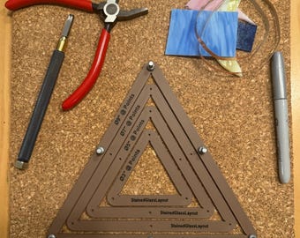 Triangle stained glass layout frames