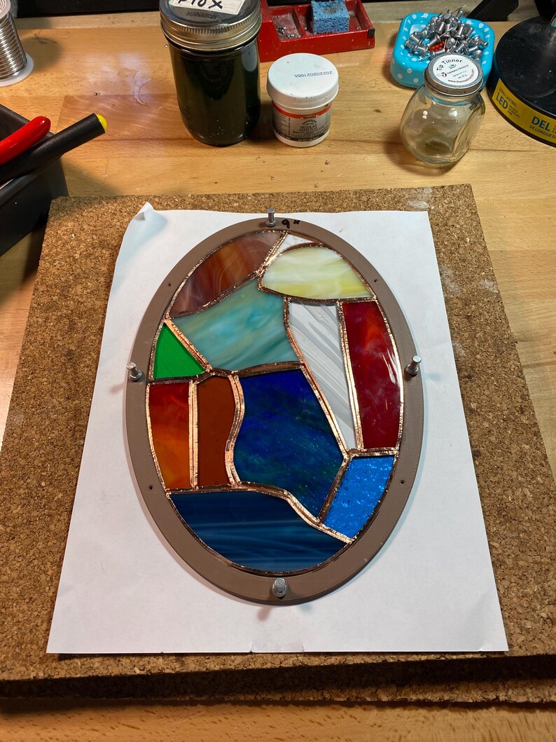 Oval Stained Glass Layout Frames - Etsy