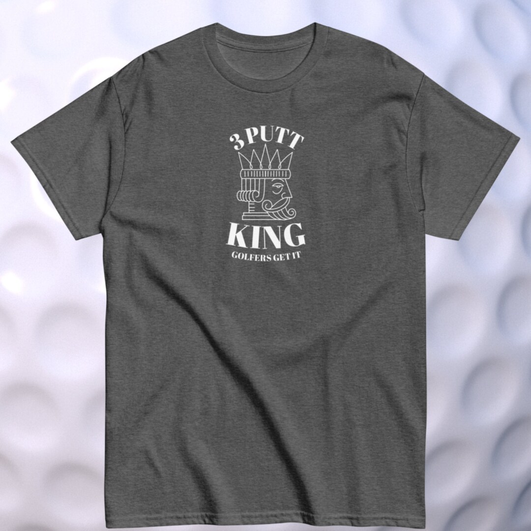 Playing Card 'three Putt King' | White Lettering for Darker Shirts ...
