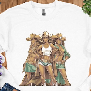 Bluza Cowgirl, sweter Western Rodeo Queen, Afrocentric Country Girl, Melanin Crewneck, bluza z kapturem Yeehaw, południowy sweter