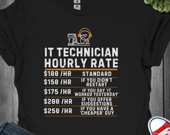 Rolig IT-tekniker Timpris T-shirt: Geek Humor Tee
