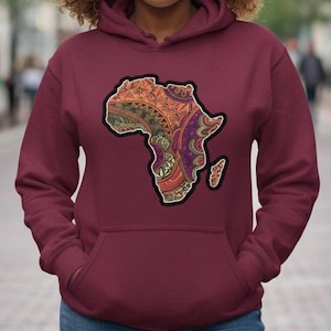 Felpa con cappuccio African Art: abbigliamento afrocentrico con orgoglio culturale