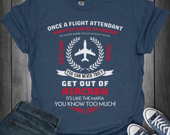 Personlig flygvärdinna-t-shirt: Flygpersonalens gåva