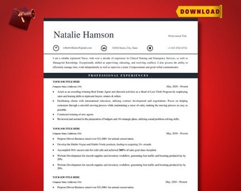 Best comprehensive resume template, well-structured resume template, professional resume template, download resume template, cover letter