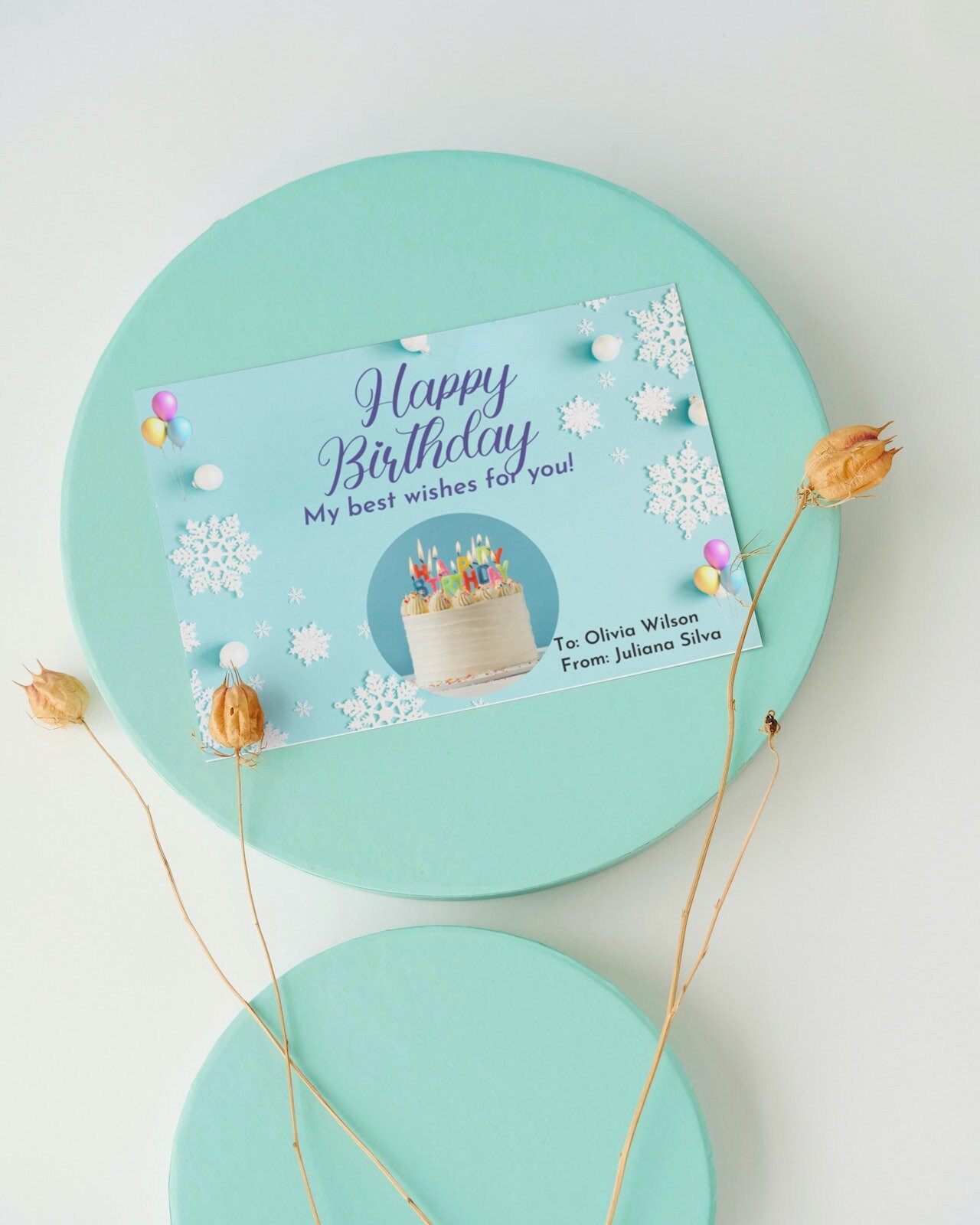 Printable Birthday Card, Instant Download, Digital Greeting Card, Happy ...