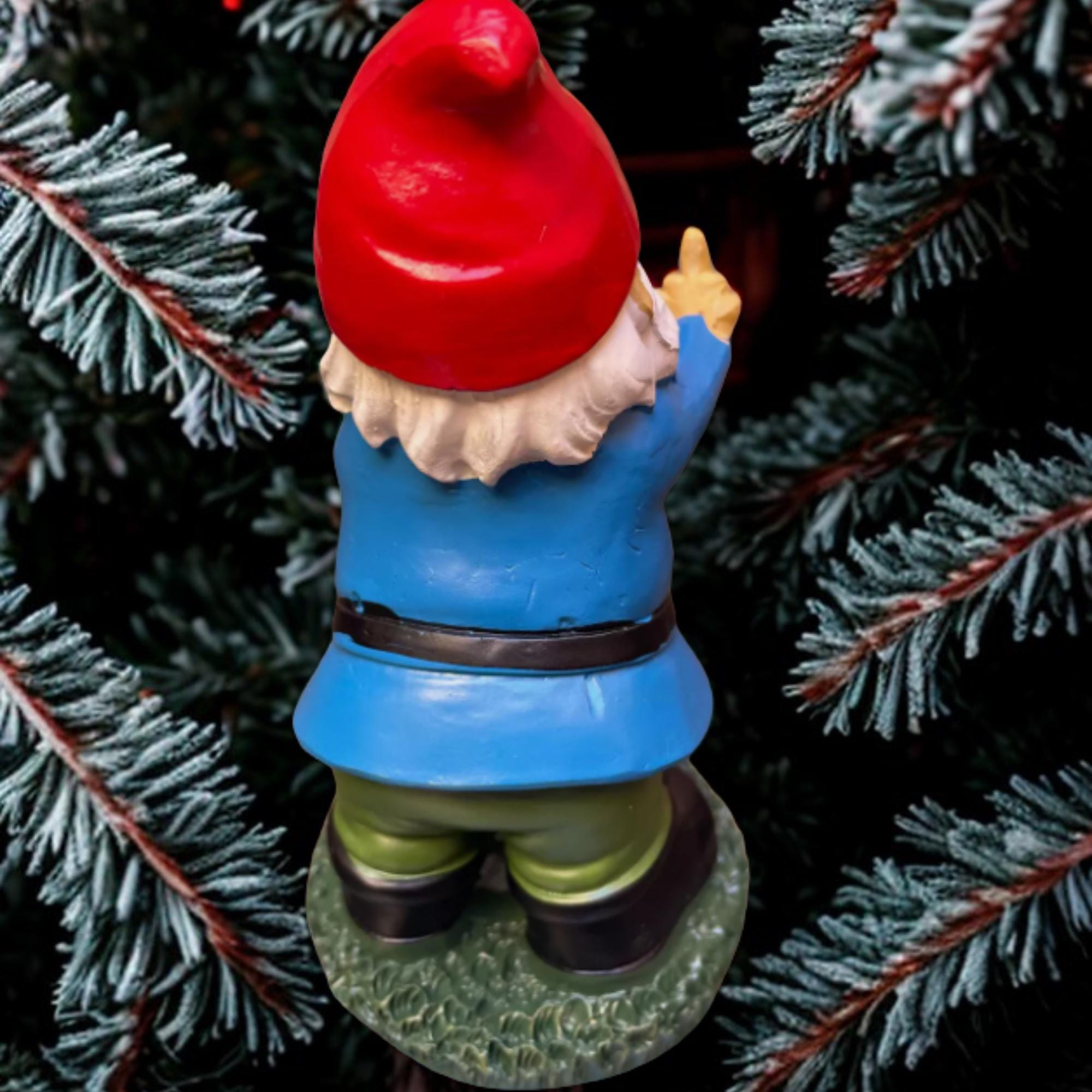 6 Inch Garden Gnome Statue - Naughty Ornament Resin Dwarf For Indoor & Outdoor Decor