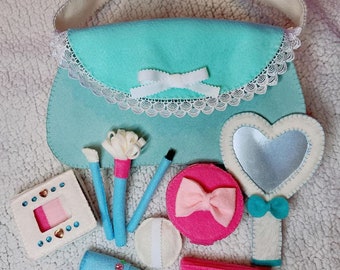 Felt Makeup Set With Bag