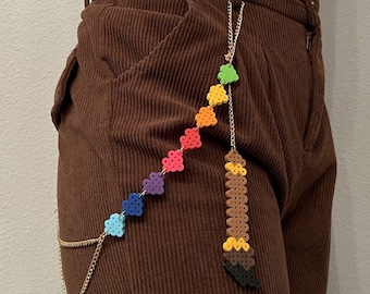 Ink Sans Inspired Melted Bead Belt Loop Chain