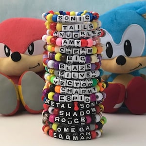 Sonic the Hedgehog Inspired Handmade Character Kandi Bracelets