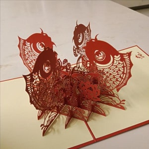 Cartão de felicitações 3D Koi Cartão de felicitações - Traga boa sorte e bênçãos Cartão de boa sorte, adequado para qualquer ocasião de bênção