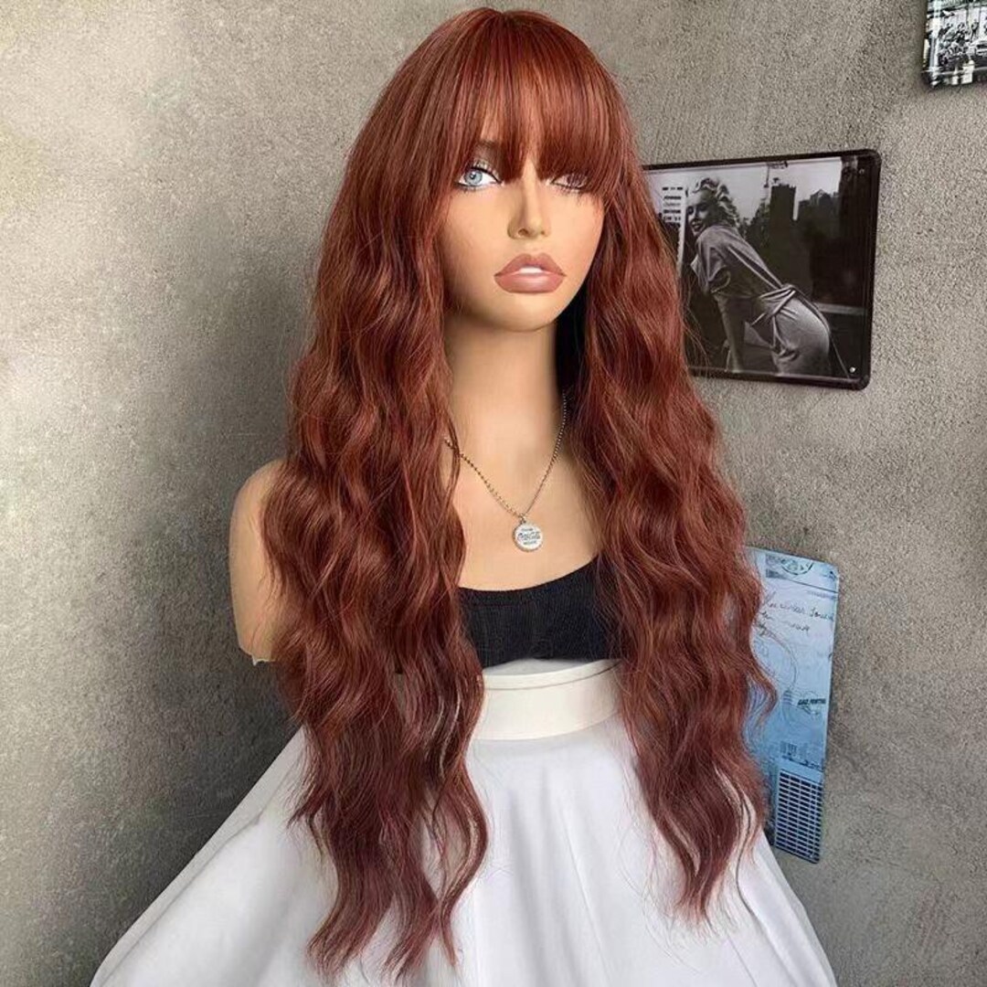 DIRTY ORANGE WOOL CURL WIG YV60082