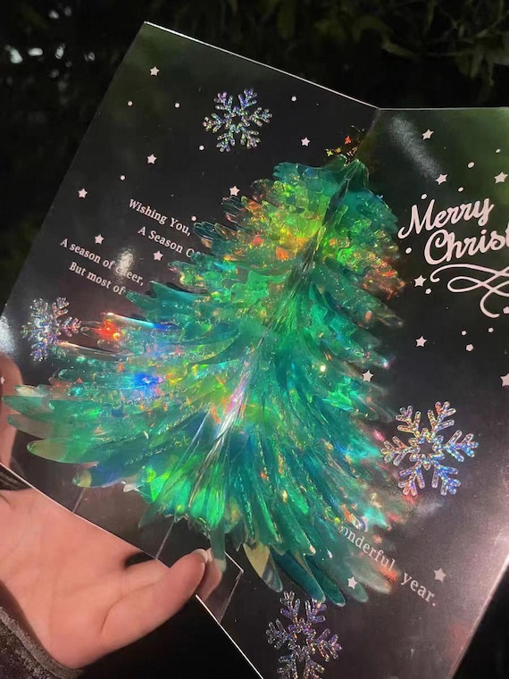 holographic christmas card Holographic Lights Christmas Card main image 1