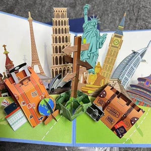 World Travel 3D Cards – Iconic Landmark Greeting Cards - Perfect for Travel Lovers