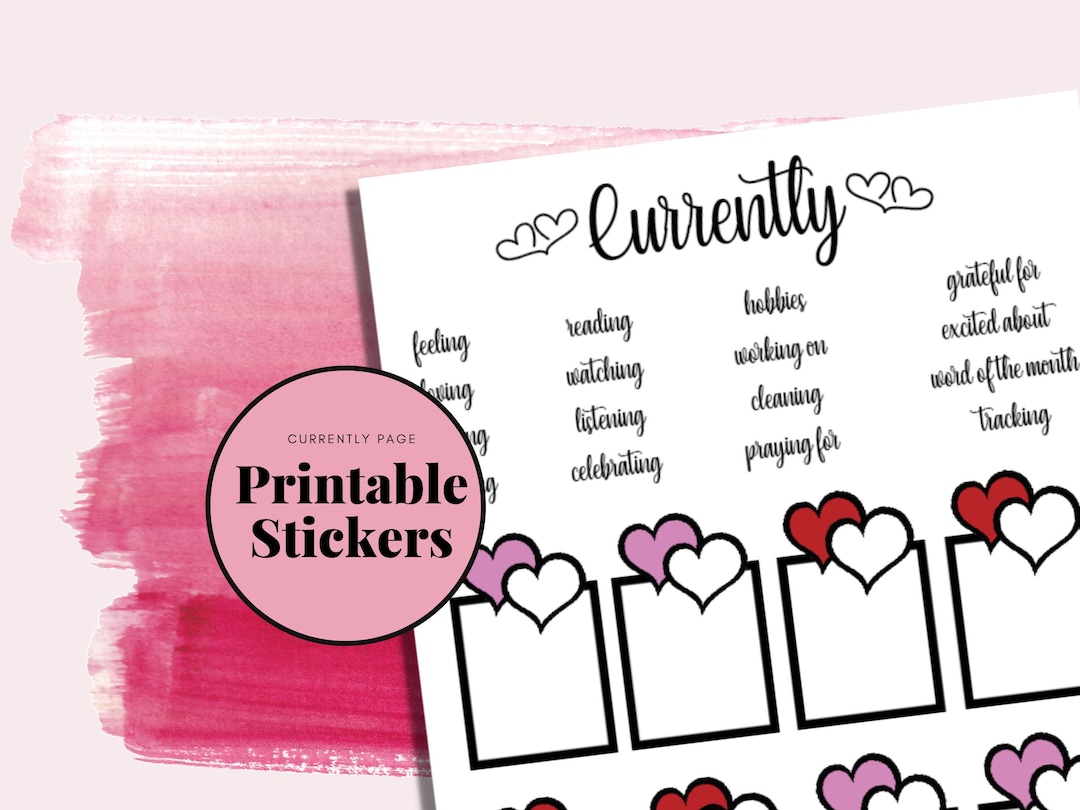 Printable Currently Planner Stickers - Etsy