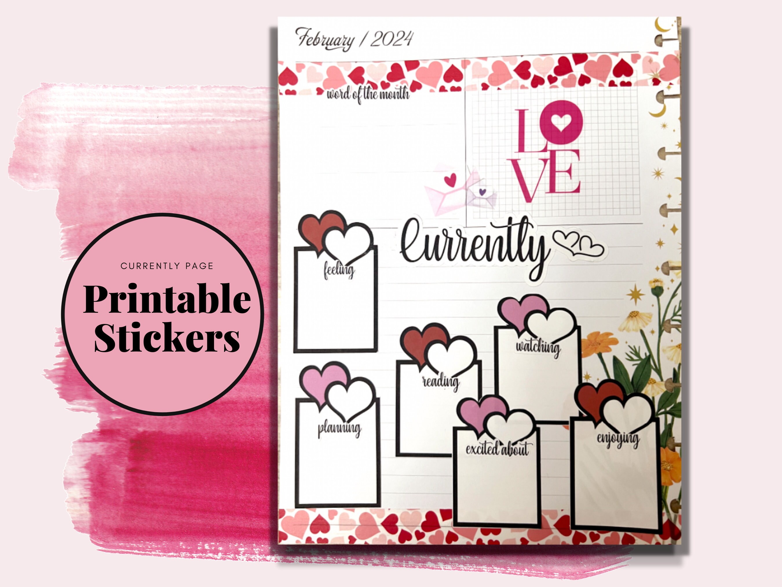 Printable Currently Planner Stickers - Etsy