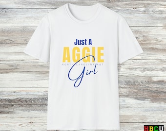 Just an Aggie Girl Tee: NCAT Pride, HBCU Fashion