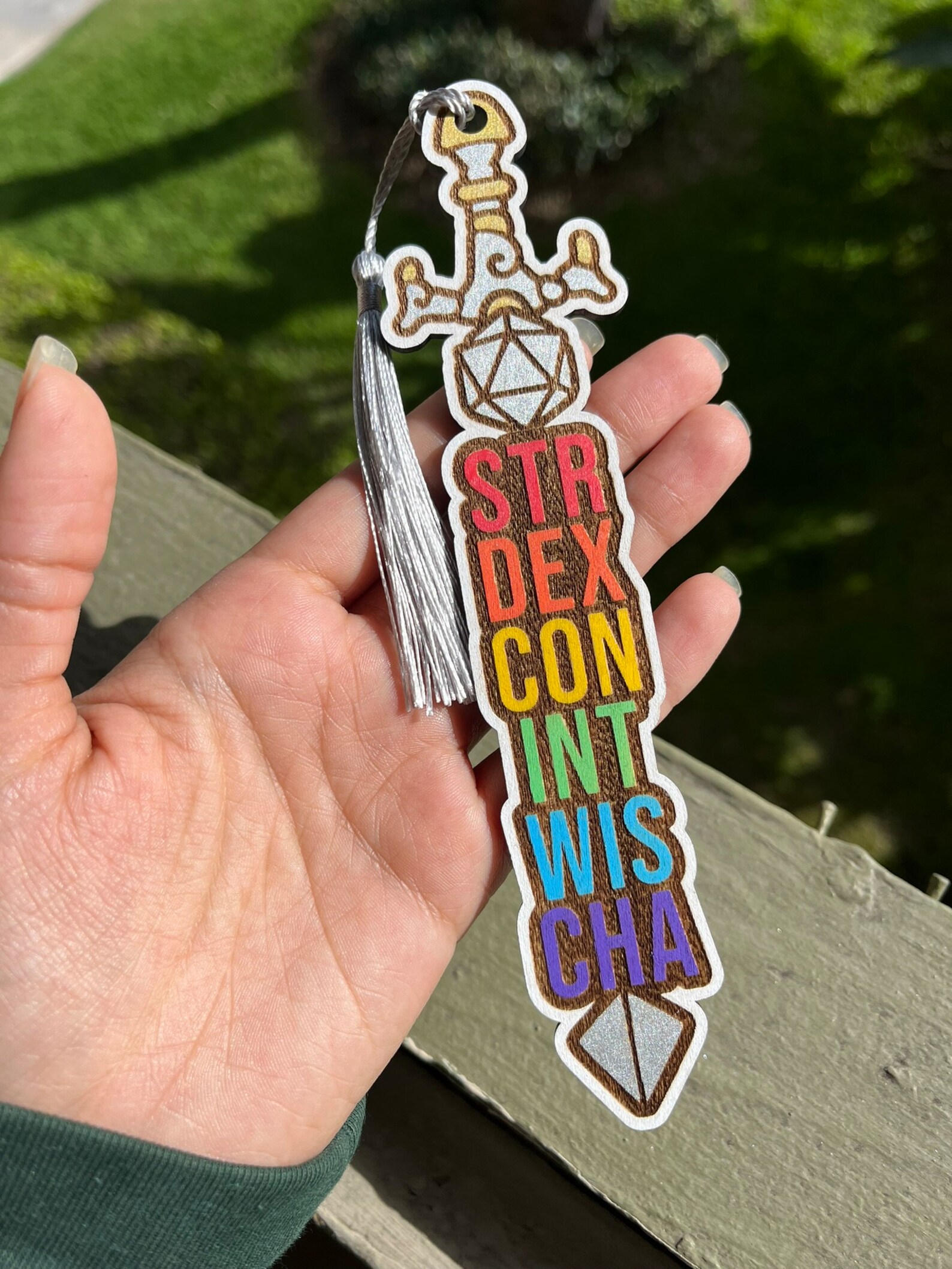 Dnd Bookmark With Stats Hand Painted Dungeons and Dragons Inspired ...