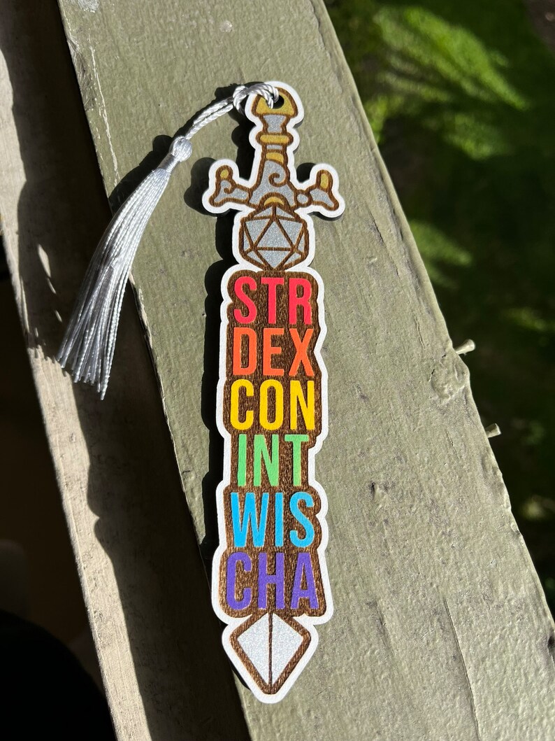 Dnd Bookmark With Stats Hand Painted Dungeons and Dragons Inspired ...