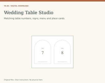 Numéros de table et panneaux de réception de mariage modifiables, modèles PDF et SVG à remplir, deux couleurs