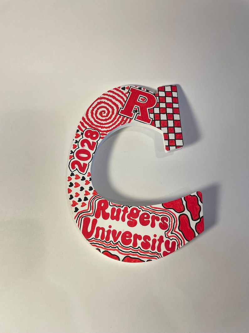 Custom College Wooden Letter - Etsy