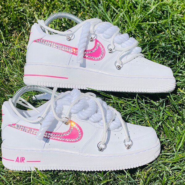 air force 1 white lace bling