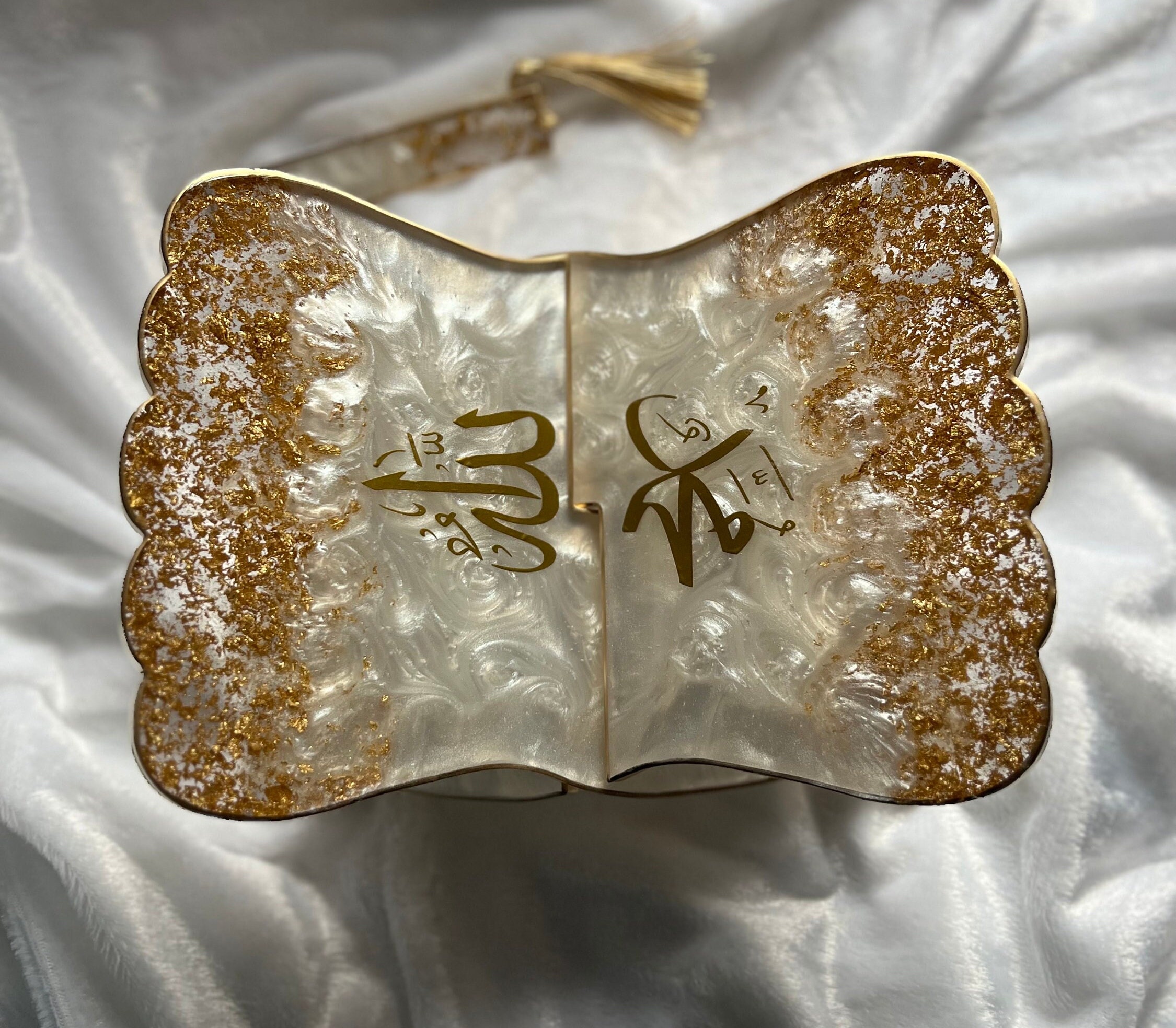 HANDMADE Epoxy Resin Quran holder, Book holder, Customized, Decorative Stand, Islamic Gift, Personalized Gift