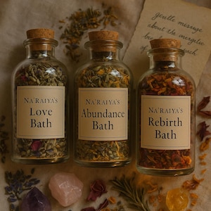 Message in a Bottle Ritual Baths – Love • Abundance • Rebirth by Na’Raiya