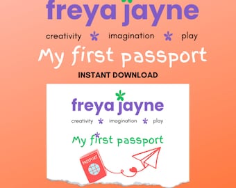 My First Passport Kids Printable, Childrens Printable, Printable Activities for Kids, Printable Activities, Kids Cut Out Printables