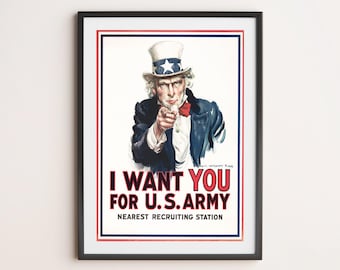 アメリカ陸軍のポスターに「I Want You」、第一次世界大戦、アンクル