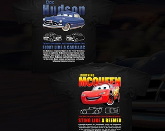 Design PNG McQueen and Doc Hudson