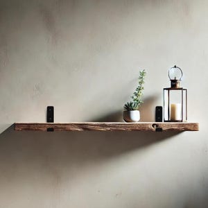 Authentic Reclaimed Barn Wood Shelves - Handcrafted Rustic Shelves with or w/o Brackets - American Rustic Farmhouse Barn Wood Floating Shelf