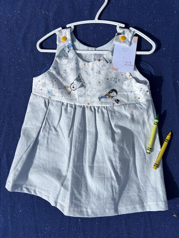 winter dress 12 18 months Girls Pinafore (12-18 Months) Gnomes & Pumpkins Organic cotton is made retro party dress Birthday Dinner Outfit Ideas Size:3XL-19.5 35/36