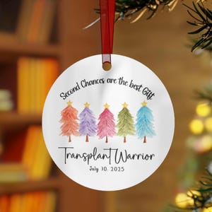 Transplant Warrior Metal Ornament, Second Chance Christmas Gift