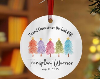 Transplant Warrior Metal Ornament, Second Chance Christmas Gift