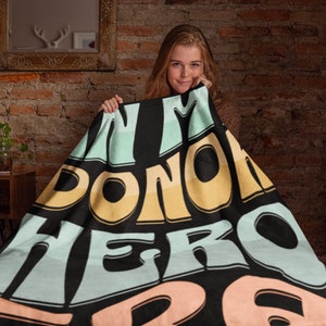 Donor Hero Sherpa Blanket: Transplant Gift