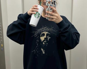 Jesus Graphic Sweatshirt: Christian Streetwear Faith Hoodie and Crewneck