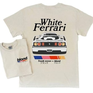 Blond Rap Tee - White Ferrari Cool Graphic T-Shirt
