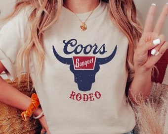 Coors Banquet Tshirt, Coors Rodeo Tee, Rodeo Tshirt