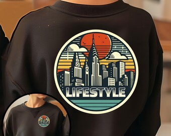 City Sunset Lifestyle Sweatshirt, Motivational Life Sweatshirt, Inspirational Sweatshirts Kindness Gift Comfort Colors Sweatshirts