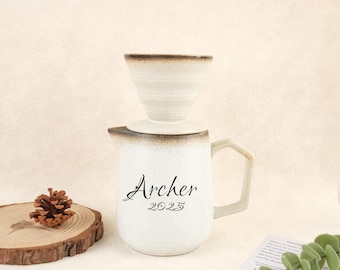 Kundenspezifische handgemachte Keramikkaffeetropfer, Keramikfilterkaffeesätze, Pour-Over-Kaffeekeramik, Geschenke für Kaffeeliebhaber, V60-Kaffeetropfer