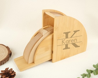 Portafiltros de café de madera personalizado, caja de almacenamiento de filtros de café, estante de almacenamiento personalizado, portafiltros de café vertido, regalo para amantes del café