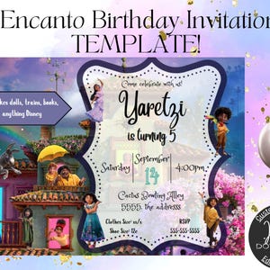 Encanto Birthday Invitation, Printable Invitation Template - Instant Download